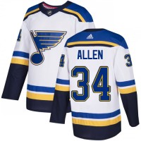 Adidas St. Louis Blues #34 Jake Allen White Road Authentic Stitched NHL Jersey