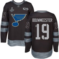 Adidas St. Louis Blues #19 Jay Bouwmeester Black 1917-2017 100th Anniversary Stanley Cup Champions Stitched NHL Jersey