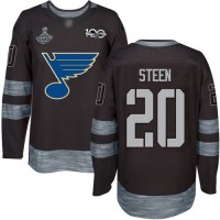 Adidas St. Louis Blues #20 Alexander Steen Black 1917-2017 100th Anniversary Stanley Cup Champions Stitched NHL Jersey