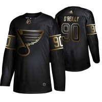 Adidas St. Louis Blues #90 Ryan O'Reilly Men's 2019 Black Golden Edition Authentic Stitched NHL Jersey