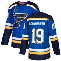Adidas St. Louis Blues #19 Jay Bouwmeester Blue Home Authentic Stanley Cup Champions Stitched NHL Jersey