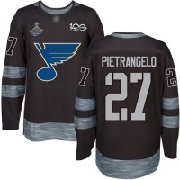 Adidas St. Louis Blues #27 Alex Pietrangelo Black 1917-2017 100th Anniversary Stanley Cup Champions Stitched NHL Jersey