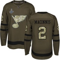 Adidas St. Louis Blues #2 Al MacInnis Green Salute to Service Stanley Cup Champions Stitched NHL Jersey