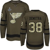 Adidas St. Louis Blues #38 Pavol Demitra Green Salute to Service Stanley Cup Champions Stitched NHL Jersey