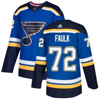 Adidas St. Louis Blues #72 Justin Faulk Blue Home Authentic Stitched NHL Jersey