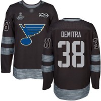 Adidas St. Louis Blues #38 Pavol Demitra Black 1917-2017 100th Anniversary Stanley Cup Champions Stitched NHL Jersey