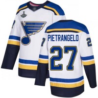 Adidas St. Louis Blues #27 Alex Pietrangelo White Road Authentic Stanley Cup Champions Stitched NHL Jersey