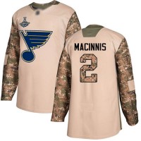 Adidas St. Louis Blues #2 Al MacInnis Camo Authentic 2017 Veterans Day Stanley Cup Champions Stitched NHL Jersey