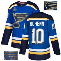 Adidas St. Louis Blues #10 Brayden Schenn Blue Home Authentic Fashion Gold Stanley Cup Champions Stitched NHL Jersey