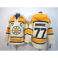 Boston Bruins #77 Ray Bourque Cream Sawyer Hooded Sweatshirt Stitched NHL Jersey
