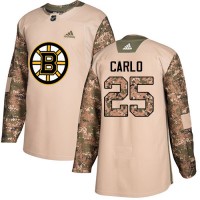 Adidas Boston Bruins #25 Brandon Carlo Camo Authentic 2017 Veterans Day Stitched NHL Jersey