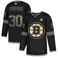 Adidas Boston Bruins #30 Gerry Cheevers Black Authentic Classic Stitched NHL Jersey