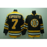 Boston Bruins #7 Phil Esposito Stitched Black CCM Throwback NHL Jersey