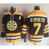 Boston Bruins #7 Phil Esposito Black/Yellow CCM Throwback New Stitched NHL Jersey