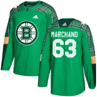 Adidas Boston Bruins #63 Brad Marchand adidas Green St. Patrick's Day Authentic Practice Stitched NHL Jersey