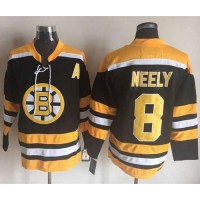 Boston Bruins #8 Cam Neely Black/Yellow CCM Throwback New Stitched NHL Jersey