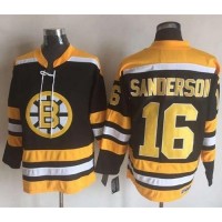 Boston Bruins #16 Derek Sanderson Black/Yellow CCM Throwback New Stitched NHL Jersey