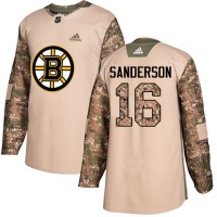 Adidas Boston Bruins #16 Derek Sanderson Camo Authentic 2017 Veterans Day Stitched NHL Jersey