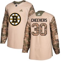 Adidas Boston Bruins #30 Gerry Cheevers Camo Authentic 2017 Veterans Day Stitched NHL Jersey