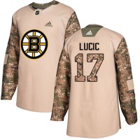 Adidas Boston Bruins #17 Milan Lucic Camo Authentic 2017 Veterans Day Stitched NHL Jersey
