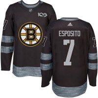Adidas Boston Bruins #7 Phil Esposito Black 1917-2017 100th Anniversary Stitched NHL Jersey
