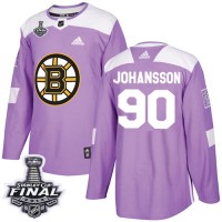 Adidas Boston Bruins #90 Marcus Johansson Purple Authentic Fights Cancer 2019 Stanley Cup Final Stitched NHL Jersey