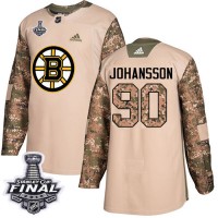 Adidas Boston Bruins #90 Marcus Johansson Camo Authentic 2017 Veterans Day 2019 Stanley Cup Final Stitched NHL Jersey