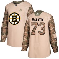 Adidas Boston Bruins #73 Charlie McAvoy Camo Authentic 2017 Veterans Day Stitched NHL Jersey