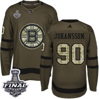 Adidas Boston Bruins #90 Marcus Johansson Green Salute to Service 2019 Stanley Cup Final Stitched NHL Jersey