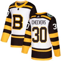 Adidas Boston Bruins #30 Gerry Cheevers White Authentic 2019 Winter Classic Stitched NHL Jersey
