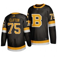 Adidas Boston Boston Bruins #75 Connor Clifton Black 2019-20 Authentic Third Stitched NHL Jersey