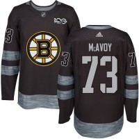 Adidas Boston Bruins #73 Charlie McAvoy Black 1917-2017 100th Anniversary Stitched NHL Jersey