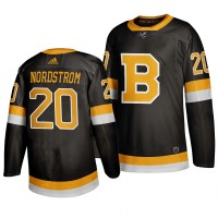 Adidas Boston Boston Bruins #20 Joakim Nordstrom Black 2019-20 Authentic Third Stitched NHL Jersey