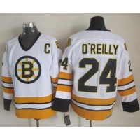 Boston Bruins #24 Terry O'Reilly White/Yellow CCM Throwback Stitched NHL Jersey