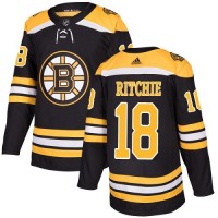 Adidas Boston Bruins #18 Brett Ritchie Black Home Authentic Stitched NHL Jersey