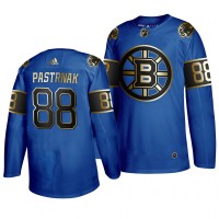 Adidas Boston Bruins #88 David Pastrnak 2019 Father's Day Black Golden Men's Authentic NHL Jersey Royal
