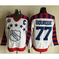Boston Bruins #77 Ray Bourque White All Star CCM Throwback 75TH Stitched NHL Jersey