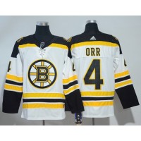 Adidas Boston Bruins #4 Bobby Orr White Road Authentic Stitched NHL Jersey