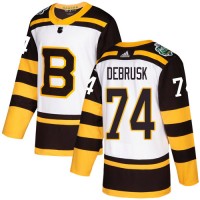 Adidas Boston Bruins #74 Jake DeBrusk White Authentic 2019 Winter Classic Stitched NHL Jersey