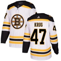 Adidas Boston Bruins #47 Torey Krug White Road Authentic Stitched NHL Jersey