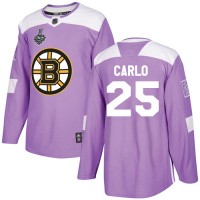 Adidas Boston Bruins #25 Brandon Carlo Purple Authentic Fights Cancer Stanley Cup Final Bound Stitched NHL Jersey