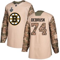 Adidas Boston Bruins #74 Jake DeBrusk Camo Authentic 2017 Veterans Day Stanley Cup Final Bound Stitched NHL Jersey