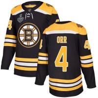Adidas Boston Bruins #4 Bobby Orr Black Home Authentic Stanley Cup Final Bound Stitched NHL Jersey