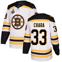 Adidas Boston Bruins #33 Zdeno Chara White Road Authentic Stanley Cup Final Bound Stitched NHL Jersey
