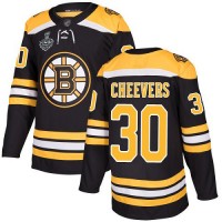 Adidas Boston Bruins #30 Gerry Cheevers Black Home Authentic Stanley Cup Final Bound Stitched NHL Jersey