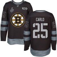 Adidas Boston Bruins #25 Brandon Carlo Black 1917-2017 100th Anniversary Stanley Cup Final Bound Stitched NHL Jersey