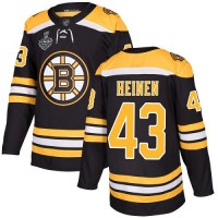 Adidas Boston Bruins #43 Danton Heinen Black Home Authentic Stanley Cup Final Bound Stitched NHL Jersey