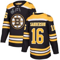 Adidas Boston Bruins #16 Derek Sanderson Black Home Authentic Stanley Cup Final Bound Stitched NHL Jersey
