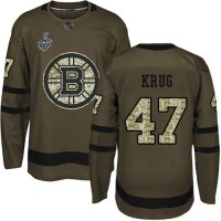 Adidas Boston Bruins #47 Torey Krug Green Salute to Service Stanley Cup Final Bound Stitched NHL Jersey