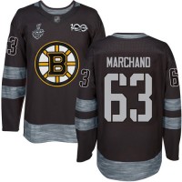 Adidas Boston Bruins #63 Brad Marchand Black 1917-2017 100th Anniversary Stanley Cup Final Bound Stitched NHL Jersey
